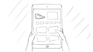Wanna Kicks App storyboard ipad
