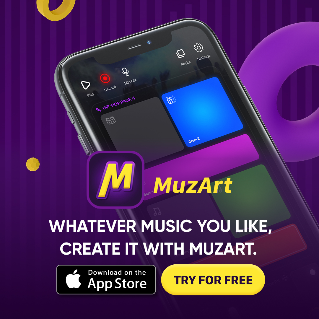 Video and Static Creatives for MuzArt create music