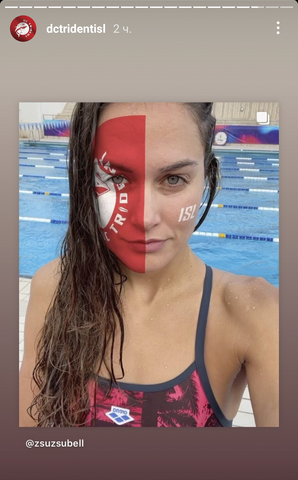 AR Filters for International Swimming League stories