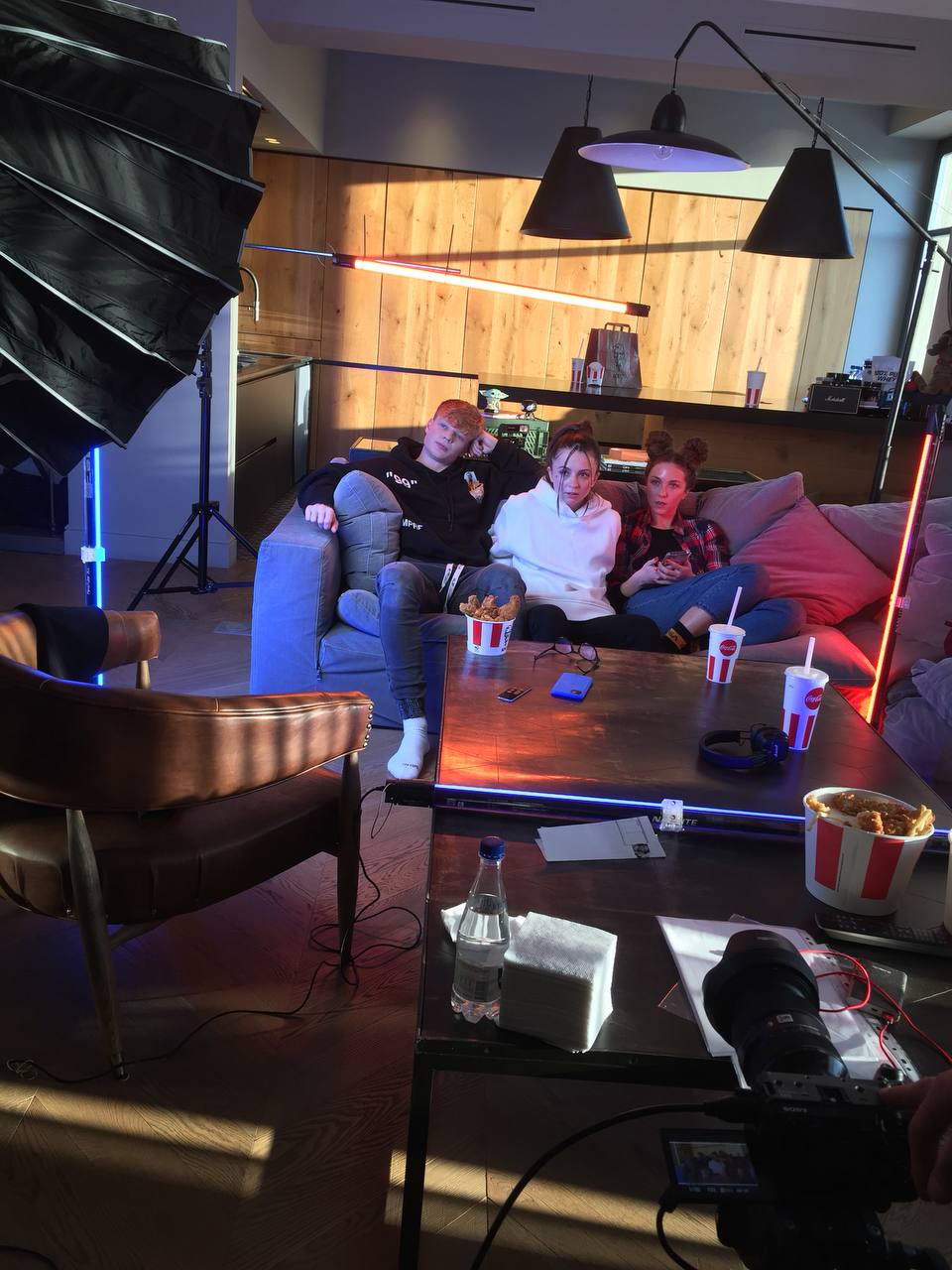 Promo Videos for KFC filming backstage