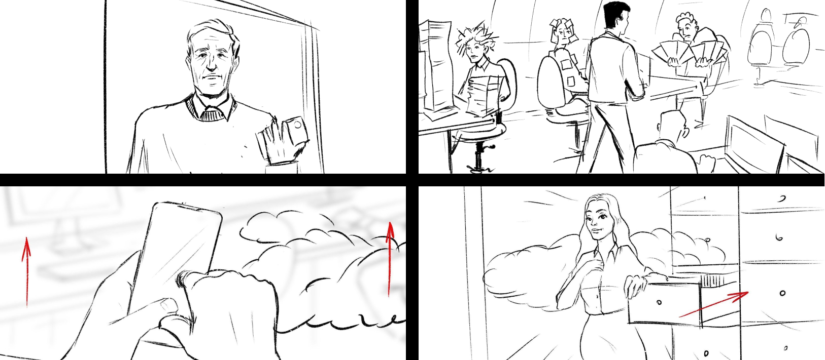 storyboard for hexaware promo video