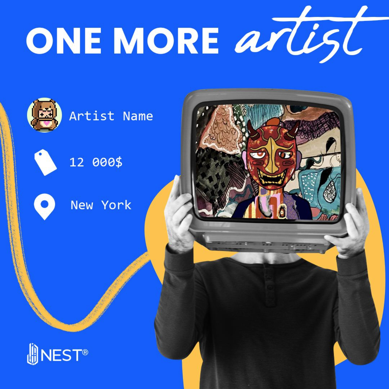Community Growth for NEST Web3 Ecosystem smm design one more artist